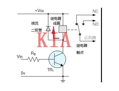 繼電器，二極管