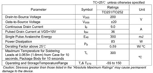 MOS管KNX4820 200V9A?規格書 專業制造 免費送樣-KIA MOS管