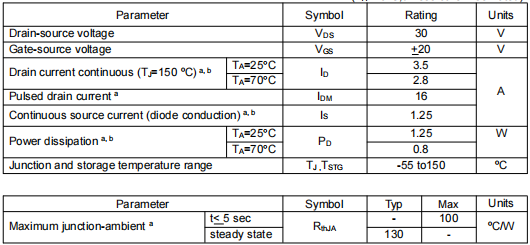 3.5a30v,2306場效應(yīng)管
