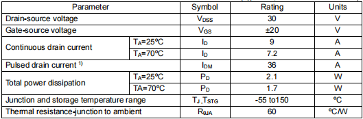 30v7a mos管,KNE4603A2