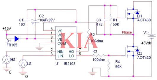 控制器開關驅動電路,電動車控制器mos管-KIA MOS管