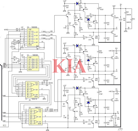?電動車控制器開關驅動原理,電路圖-KIA MOS管