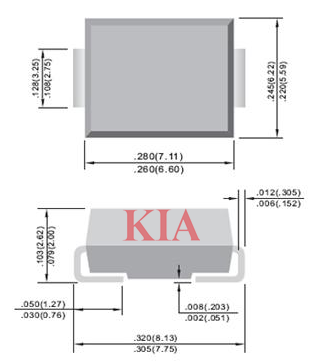 sma smb smc封裝尺寸及封裝區別-KIA MOS管