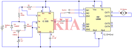 直流電機(jī)調(diào)速原理,電路圖分享-KIA MOS管
