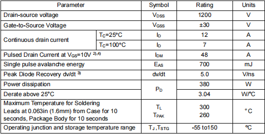 1200v12a,KNM63120A場效應(yīng)管